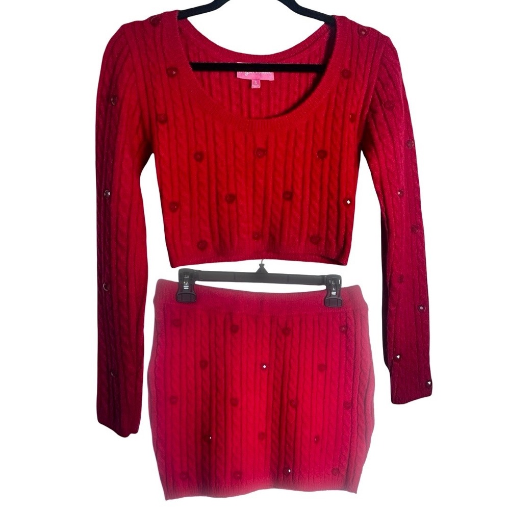Sugar Thrillz Dolls Kill Love In The Air Knit Sweater & Mini Skirt Set Sizes S/M